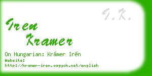 iren kramer business card